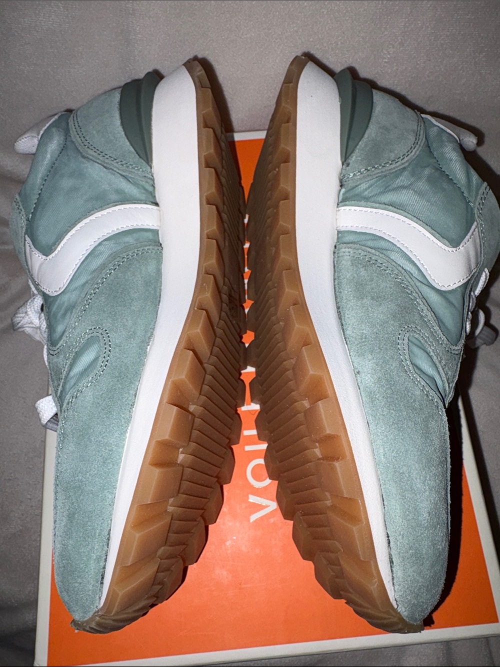 NWT VOILE BLANCHE PARIS Race Sneaker in Sage-Off White - Picture 12 of 14